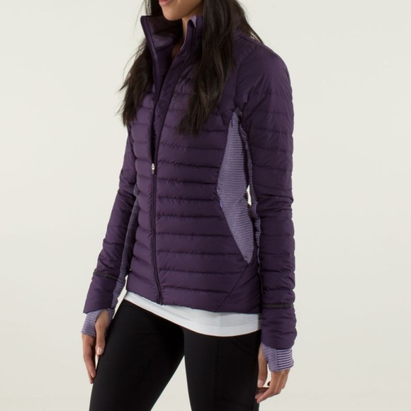 Lululemon womens Fluff Off full zip down jacket purple deep Zinfandel 12 - Picture 1 of 12